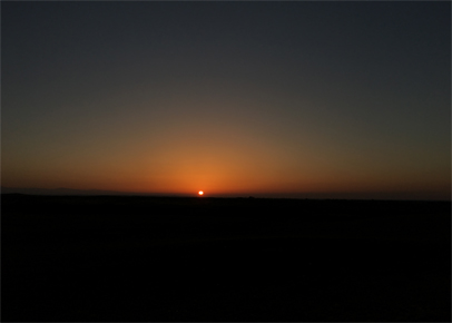 puesta del sol en Merzouga